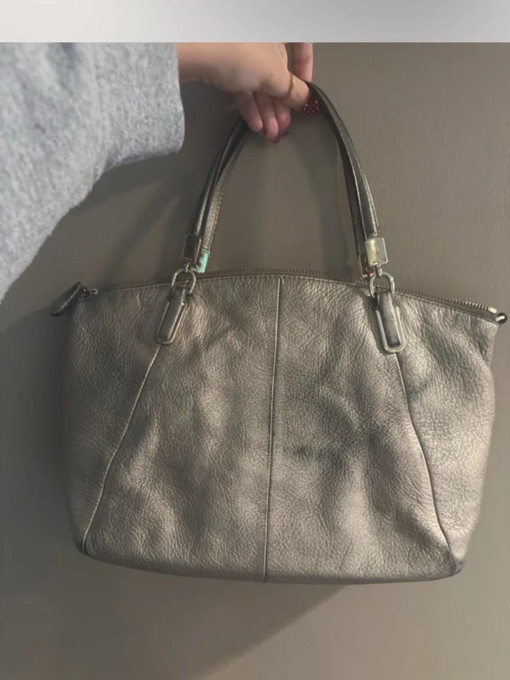 Coach vintage Kelsey Metallic Leather Shoulder Tote